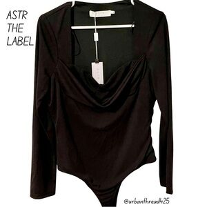 🖤🖤 NWT ASTR The Label Elegant Black Long Sleeve Bodysuit – Size Large – NEW